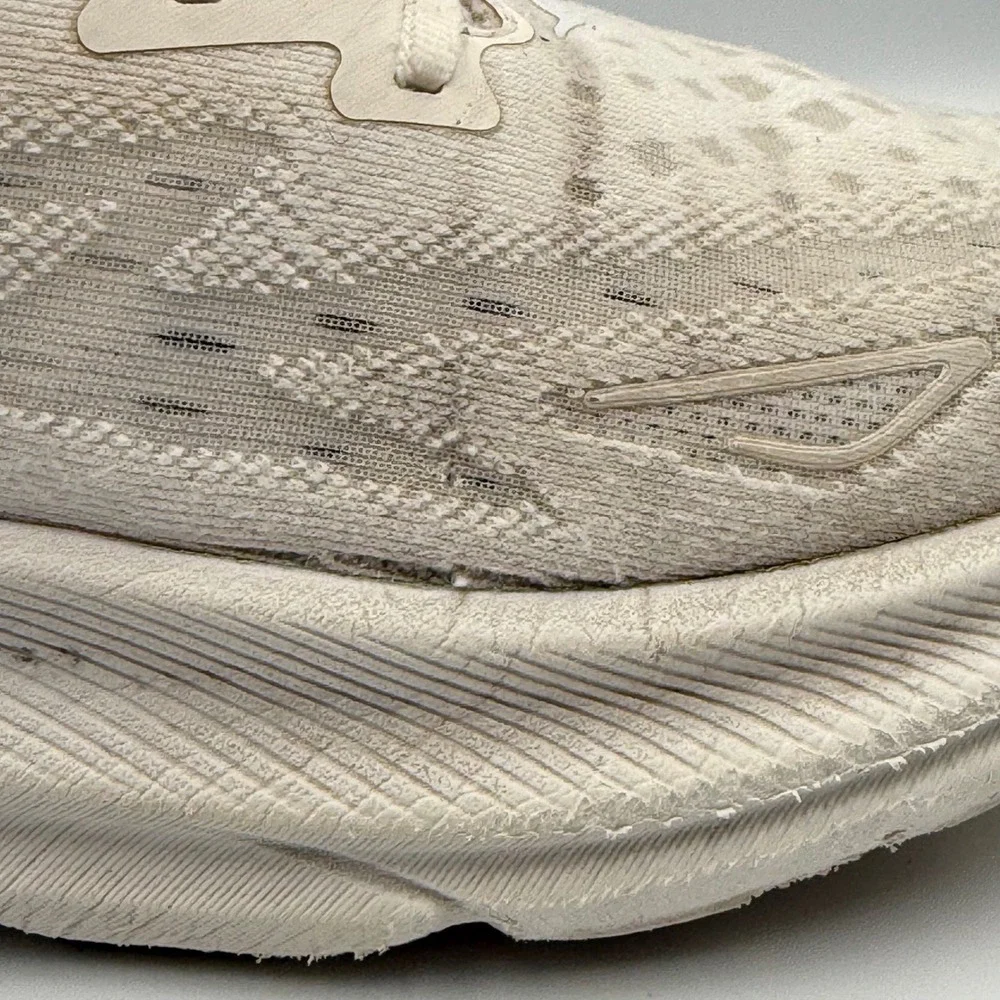 Hoka One One Clifton 9‎ Women Size 11 White Running Shoes Athletic Sneakers
